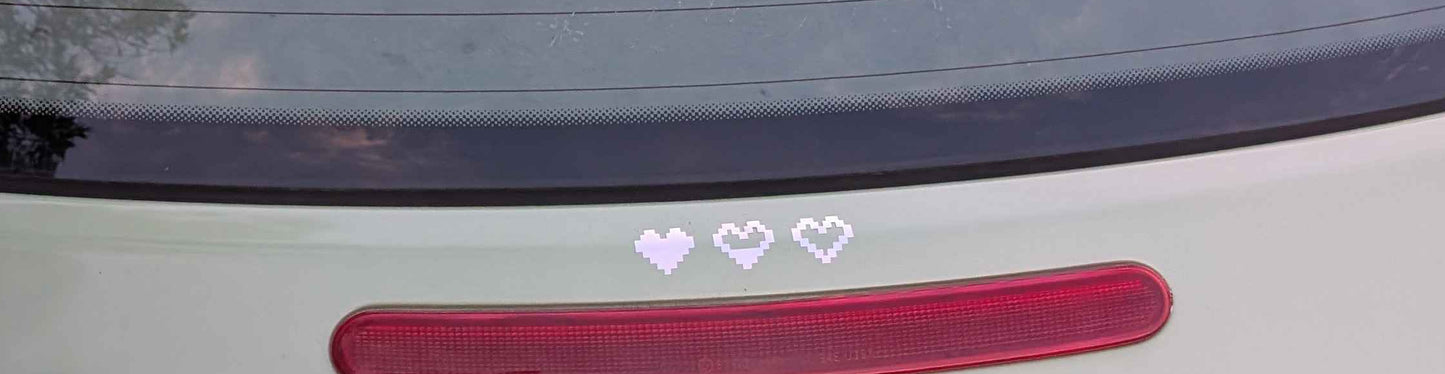 Set of 3 video game hearts